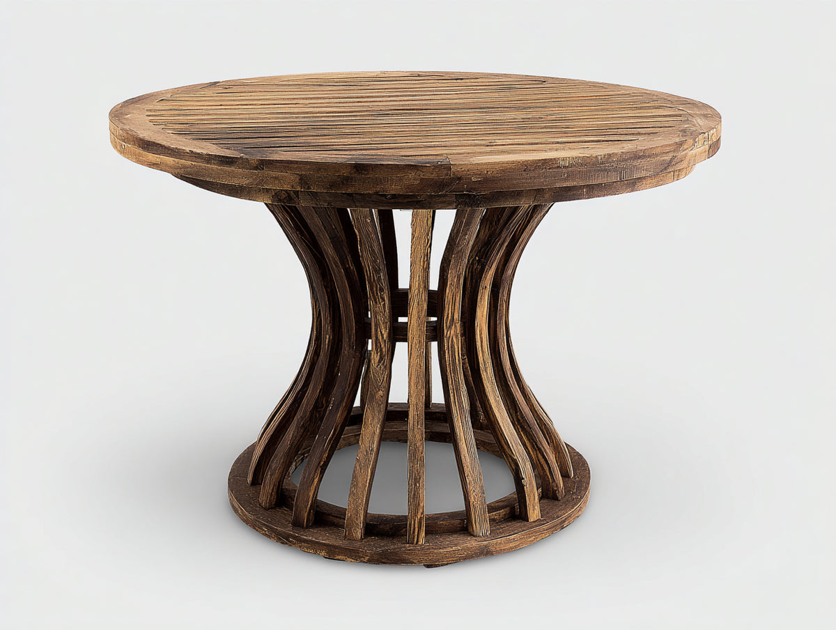 Table de jardin - Teck - 155 x 155 x 76 cm - Marron foncé - Style contemporain