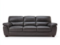 Canapé 3 places - Cuir synthétique - 240 x 96 x 91 cm - Gris foncé - Style moderne