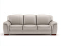 Canapé 3 places - Cuir synthétique - 235 x 95 x 92 cm - Beige - Style contemporain