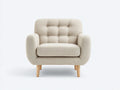 Fauteuil-Tissu-Bois-82 x 78 x 80 cm-Beige-Contemporain