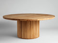 Table de jardin - Teck - 155 x 155 x 76 cm - Marron clair - Style minimaliste