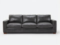 Canapé 3 places - Cuir synthétique - 245 x 96 x 90 cm - Gris foncé - Style moderne