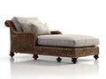 Bain de soleil - Rotin-bois-tissu - 190 x 85 x 95 cm - Beige-Marron - Style classique