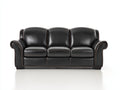 Canapé 3 places - Cuir synthétique - 220 x 93 x 90 cm - Noir - Style classique