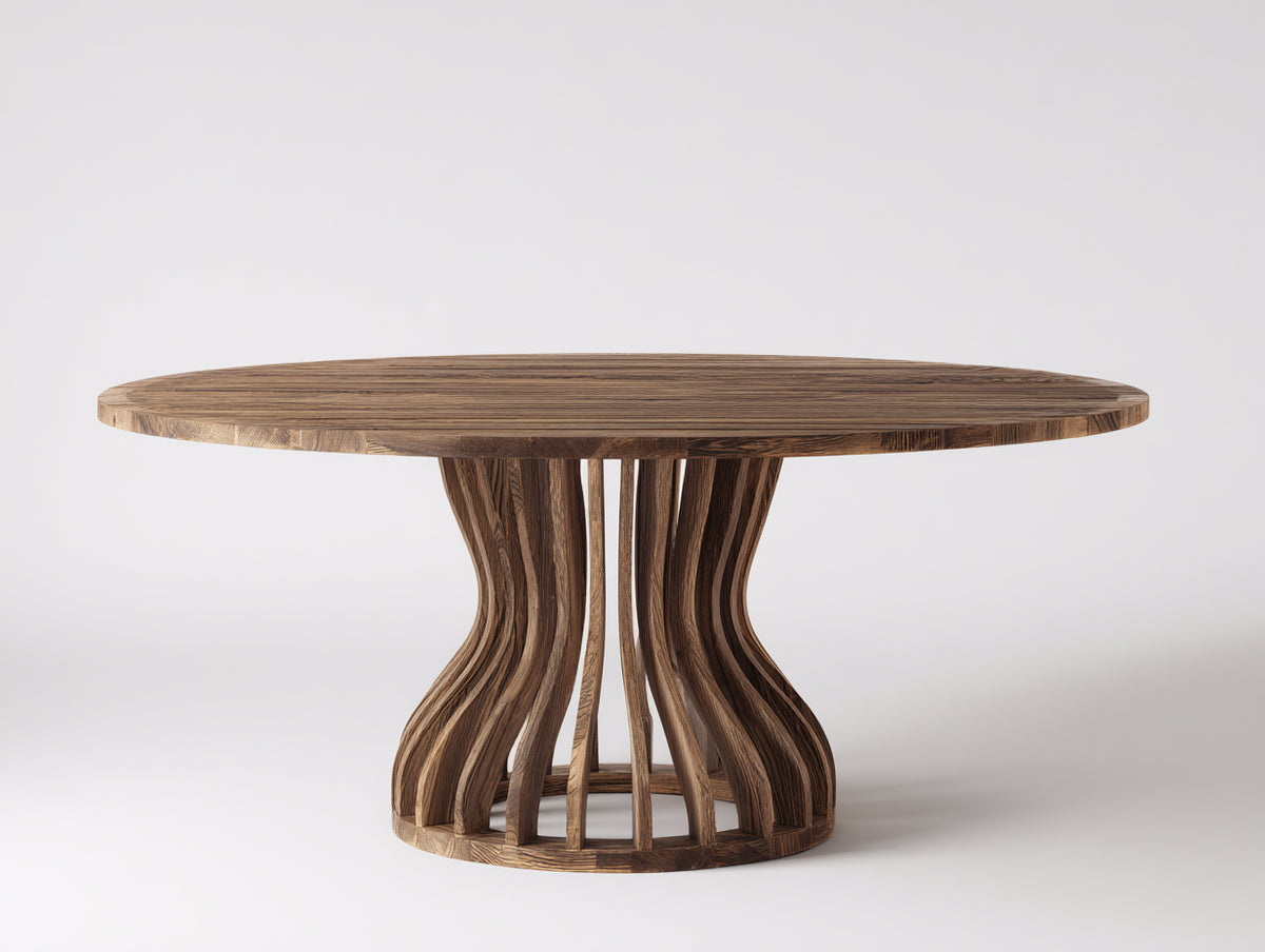 Table de jardin - Teck - 165 x 165 x 76 cm - Marron foncé - Style contemporain
