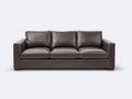 Canapé 3 places - Cuir synthétique - 225 x 94 x 89 cm - Marron - Style moderne