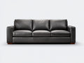 Canapé 3 places - Cuir synthétique - 230 x 95 x 90 cm - Gris - Style moderne