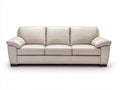 Canapé 3 places - Cuir synthétique - 230 x 95 x 90 cm - Beige - Style moderne