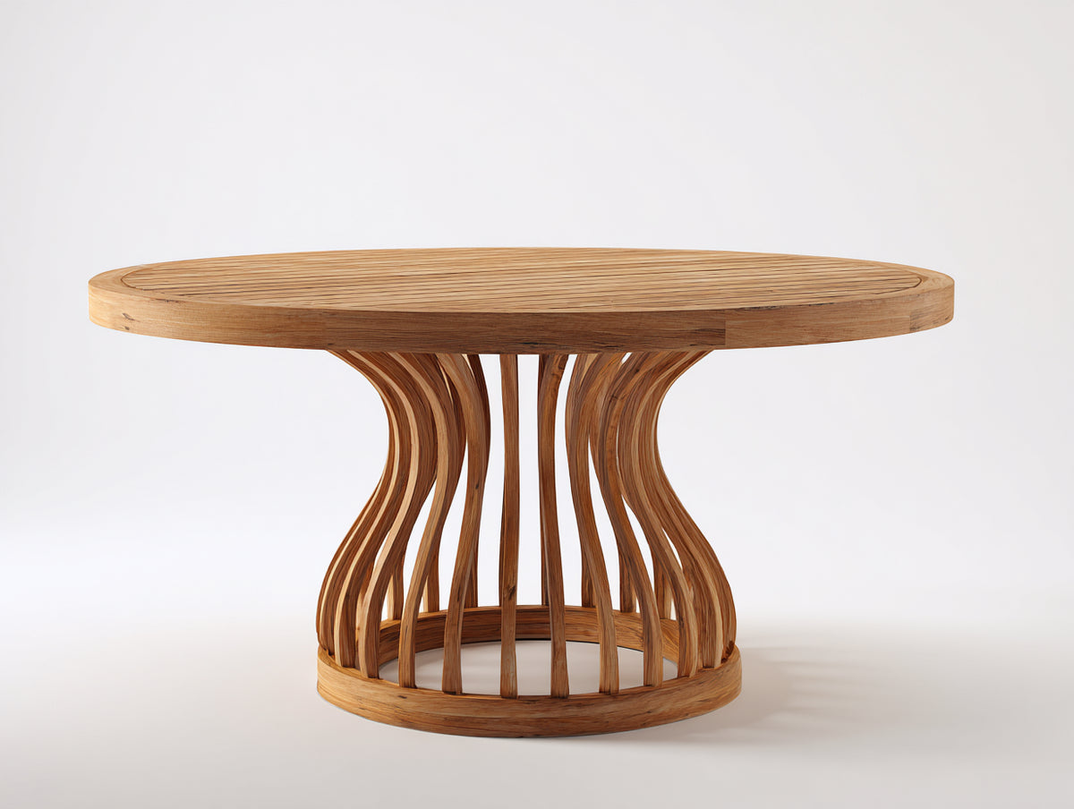 Table de jardin - Teck - 150 x 150 x 76 cm - Marron naturel - Style contemporain