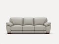 Canapé 3 places - Cuir synthétique - 225 x 94 x 90 cm - Beige - Style contemporain